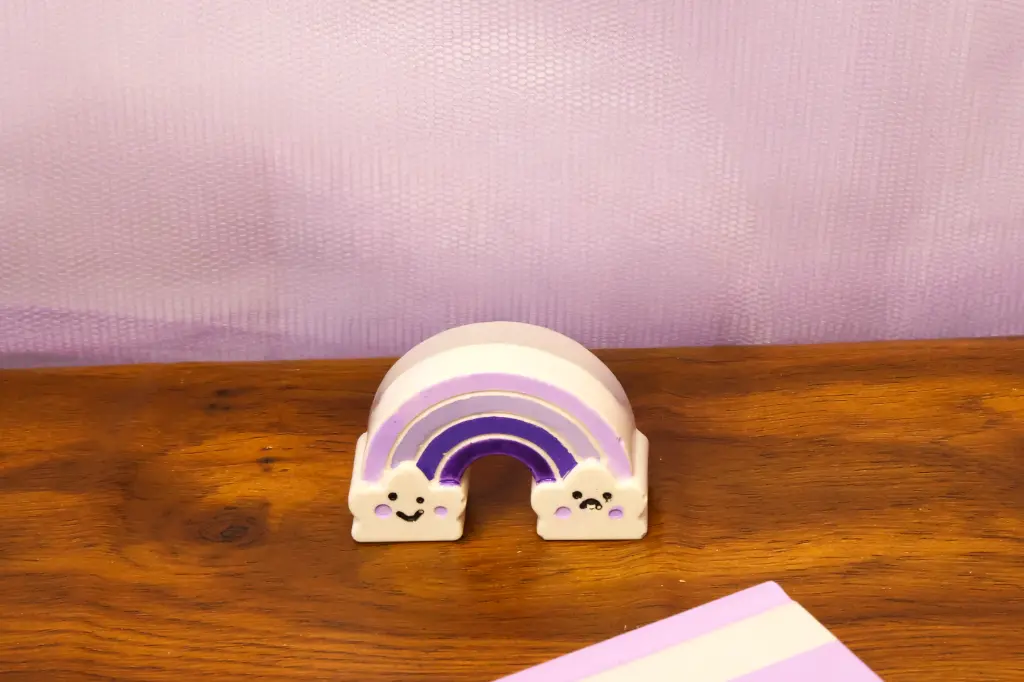 Porte Photo Arc-en-ciel Blanc/Violet