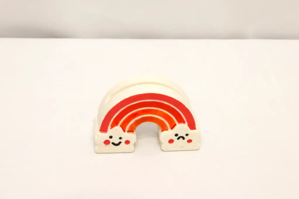 Porte Photo Arc-en-ciel Blanc/Rouge