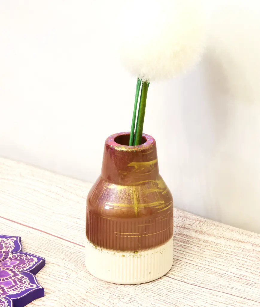 Soliflore moyen strié Rose/Or