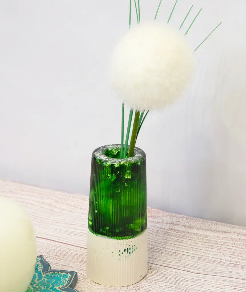 Soliflore fin strié Vert/Argent