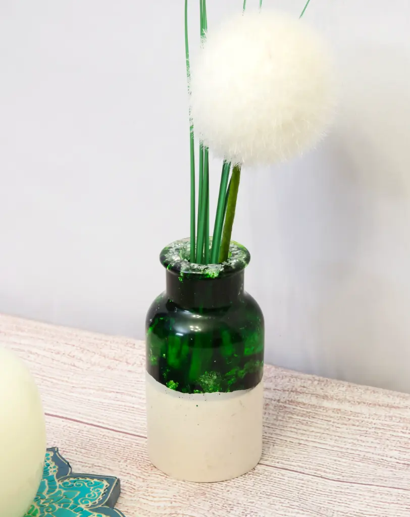 Soliflore lisse Vert/Argent