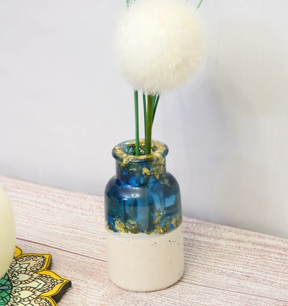 Soliflore lisse Bleu/Or