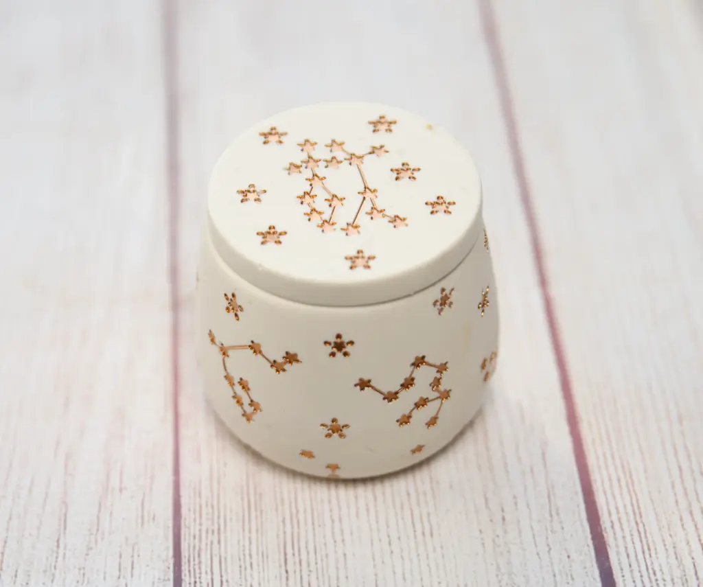 Pot étoilé Blanc/Cuivre